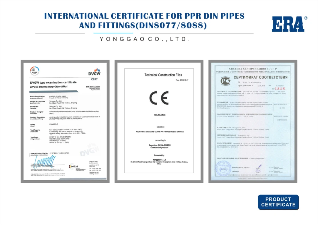 Dvgw Certificated Ce PPR DIN8077/8088 Standard Pipe for Hot and Cold Water Supply