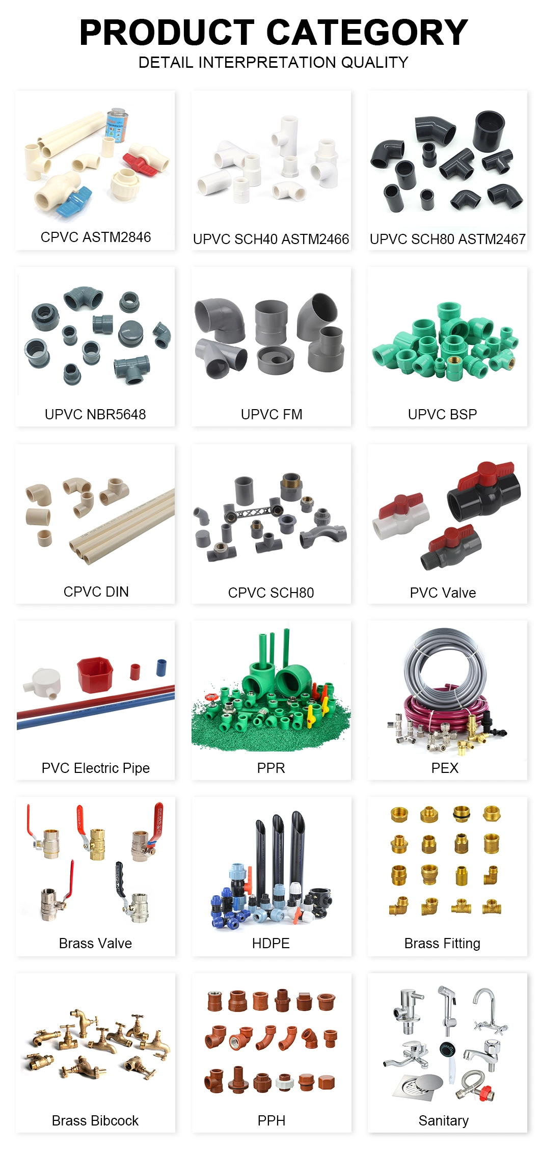 Ifan Free Sample All Size Bsp PVC Fitting UPVC Bushing