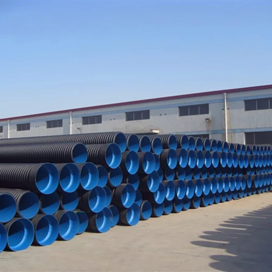 Tubo de drenaje de PE corrugado de pared doble de HDPE de venta caliente de fábrica en stock