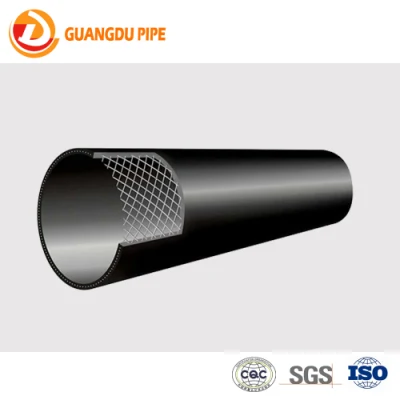 Tubo de HDPE compuesto reforzado con malla de alambre de acero subterráneo de plástico para suministro de gas y agua