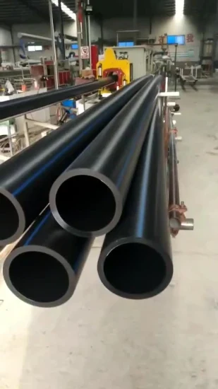 Tubo de bobina de plástico de agua de rollo negro HDPE de 40 mm