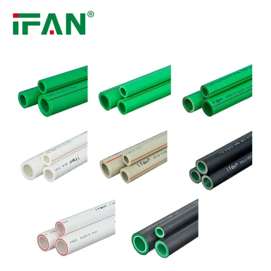 Ifan Piping Systems Tubo PPR de plástico puro de alta presión Pn25 verde 20-160 mm