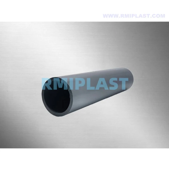 Tubo de CPVC de DIN Pn16 400 mm Tubos de soldadura de zócalo de plástico Tubo gris oscuro para sistema de agua